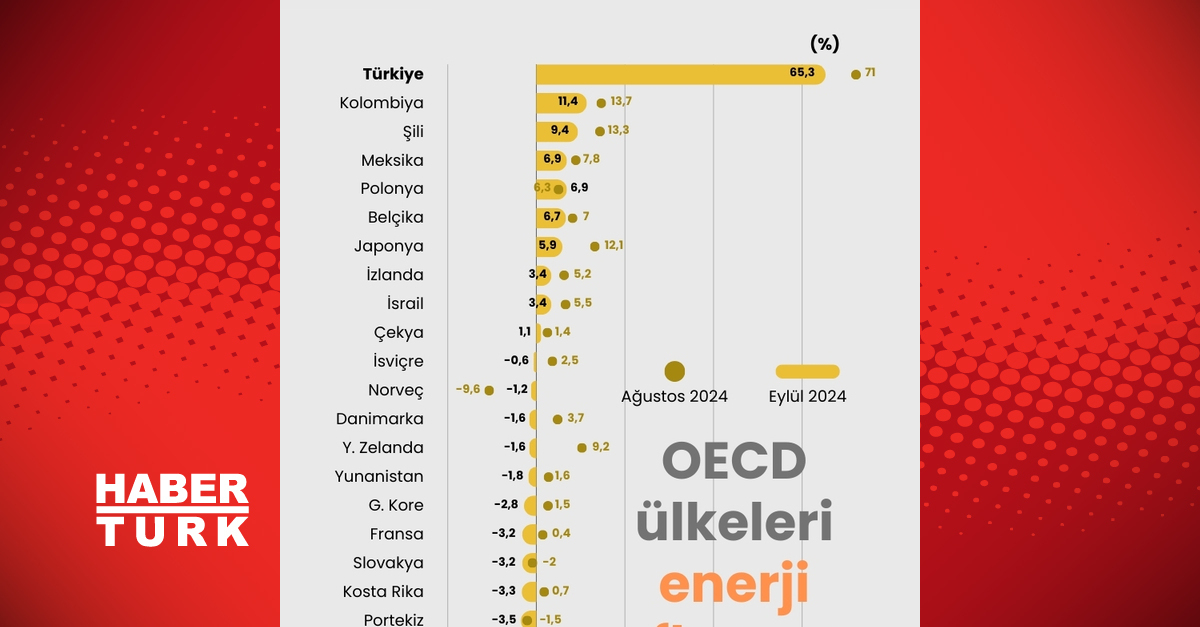 Enerji enflasyonunda aylık değişim